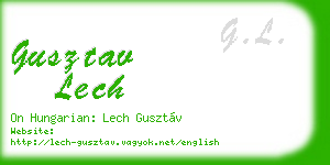 gusztav lech business card